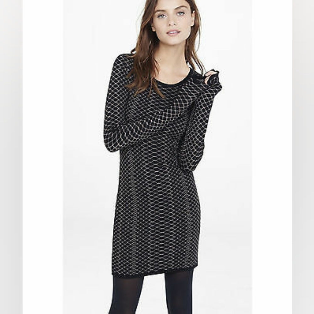 EXPRESS Metallic Sweater Dress